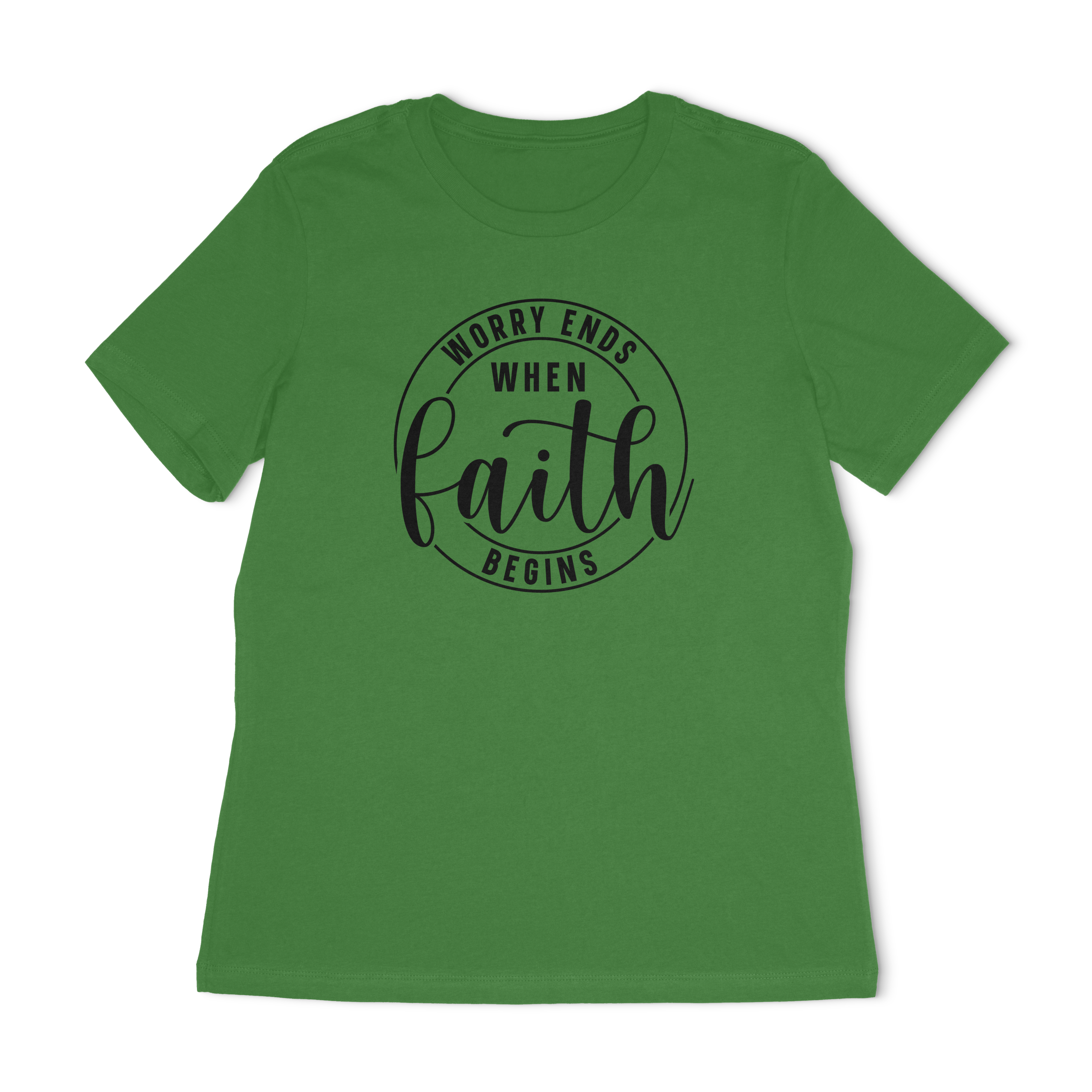 Worry Ends When Faith Begins Women's Relaxed T-Shirt