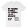 No Weapon Formed Against Me Shall Prosper Unisex t-shirt